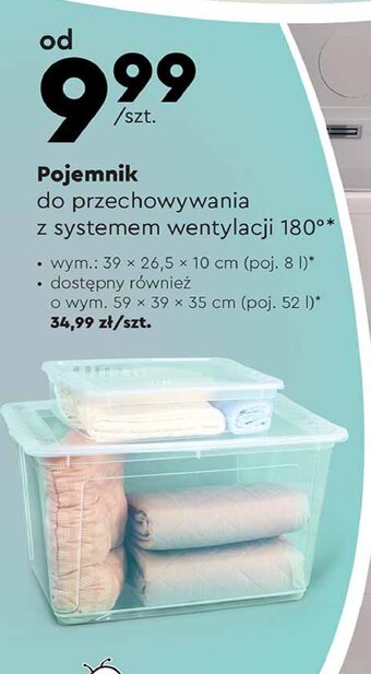 Biedronka Pojemniki do przechowywania z systemem wentylacji 59 x 39 x 35 cm oferta