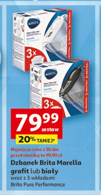 Zestaw dzbanek marella plus czarny + wkład maxtra plus 3 szt