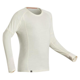Decathlon Koszulka trekkingowa męska z długim rękawem forclaz mt 500 merino oferta