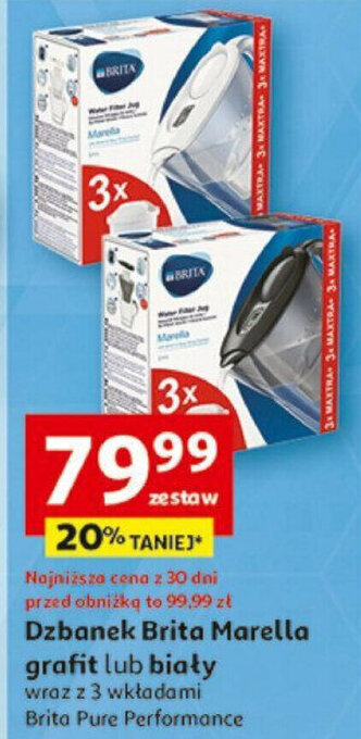 Auchan Dzbanek Brita Marella grafit lub biały oferta