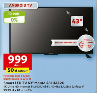 Auchan Smart LED TV 43" Manta 43LUA120 oferta