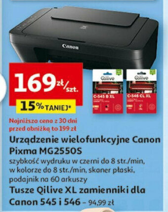 Auchan Urządzenie wielofunkcyjne Canon Pixma MG2550S oferta