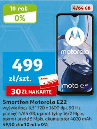 Auchan Smartfon Motorola E22 oferta