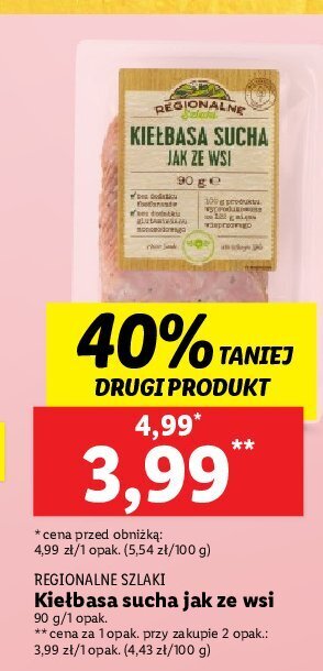 Lidl Kiełbasa sucha ze wsi oferta