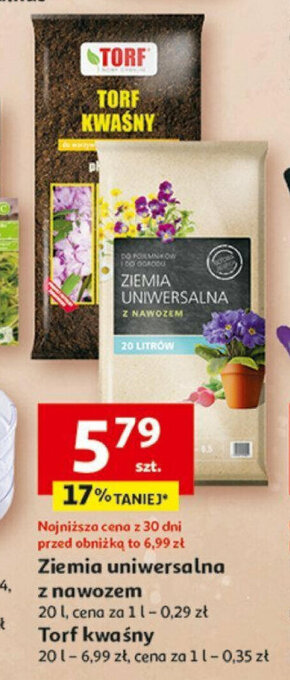 Auchan Ziemia uniwersalna z nawozem 20l oferta