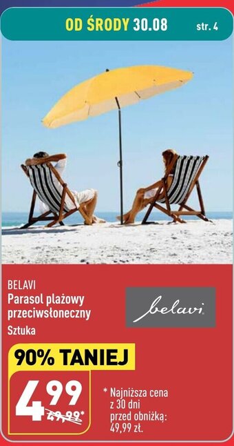 ALDI BELAVI Parasol plażowy przeciwsłoneczny oferta