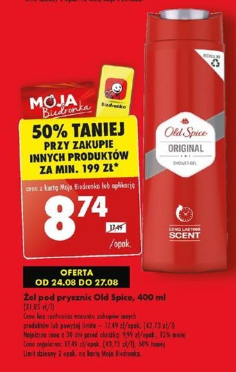 Biedronka Żel pod prysznic Old Spice, 400 ml oferta