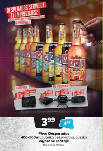 Delfin Piwo Desperados 400-500ml oferta