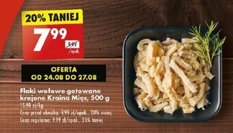 Biedronka Flaki wołowe gotowane krojone Kraina Mięs, 500 g oferta