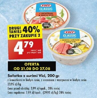 Biedronka Sałatka z surimi Vici, 200 g oferta