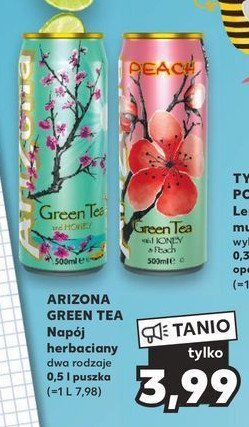 Kaufland Napój zielona herbata z miodem i sokiem brzoskwiniowym oferta