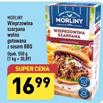 ALDI MORLINY Wieprzowina szarpana wolno gotowana z sosem BBQ 550g oferta