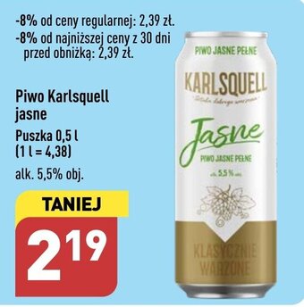 ALDI Piwo Karlsquell jasne 0,5l oferta