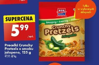 Precelki Crunchy Pretzels o smaku jalapeno, 125 g