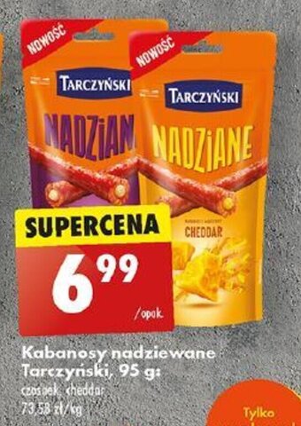 Biedronka Kabanosy nadziewane Tarczyński, 95 g oferta