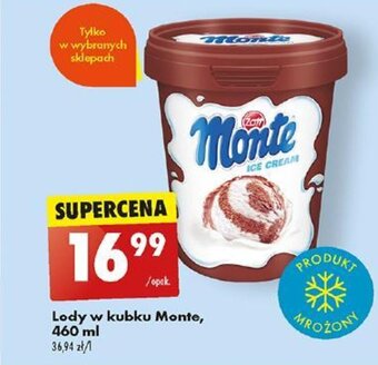 Biedronka Lody w kubku Monte, 460 ml oferta