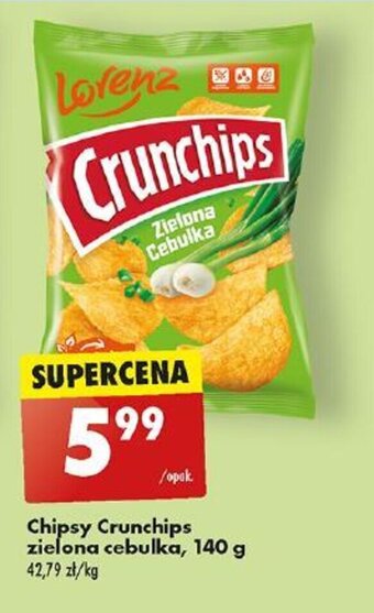 Biedronka Chipsy Crunchips zielona cebulka, 140 g oferta