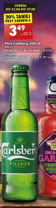 Biedronka Piwo Carlsberg, 500 ml oferta