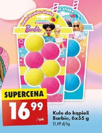 Biedronka Kule do kąpieli Barbie, 6x55 g oferta