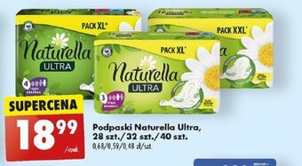 Biedronka Podpaski Naturella Ultra, 28 szt./32 szt./40 szt. oferta