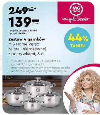 Biedronka Zestaw 4 garnków oferta