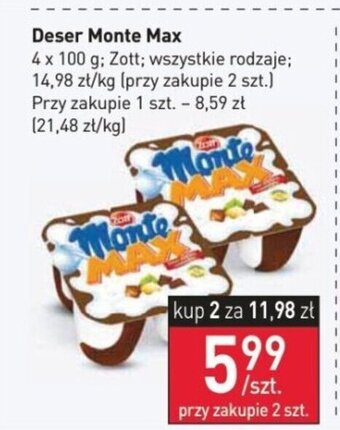 Stokrotka Deser Monte Max 4 x 100 g oferta