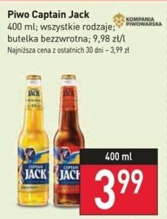 Stokrotka Piwo Captain Jack 400 ml oferta