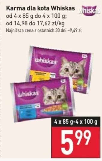 Stokrotka Karma dla kota Whiskas 4x85g-4x100g oferta