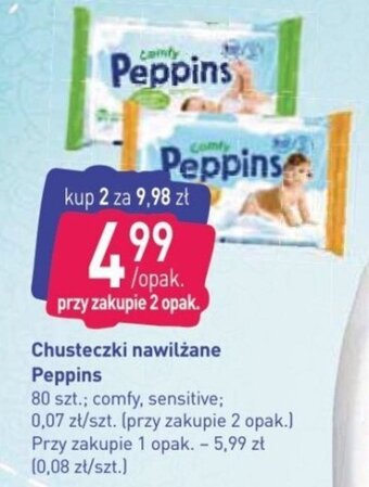 Stokrotka Chusteczki nawilżane Peppins 80 szt oferta