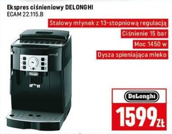 DeLonghi Ekspres ciśnieniowy DELONGHI ECAM 22.115.B