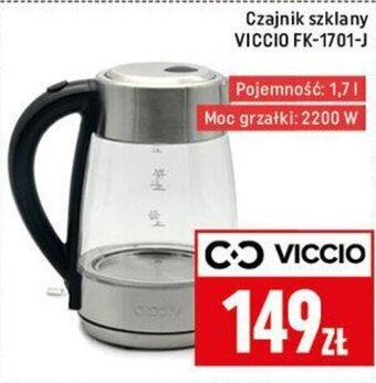 Neopunkt Czajnik szklany VICCIO FK-1701-J oferta