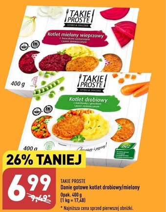 ALDI TAKIE PROSTE Danie gotowe kotlet drobiowy/mielony 400 g oferta