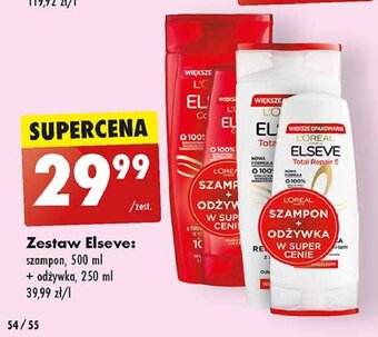 Biedronka Zestaw elseve color vive szampon do włosów 400 ml + odżywka do włosów 200 ml oferta
