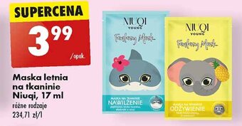 Biedronka Maseczka na tkaninie nawilżenie oferta