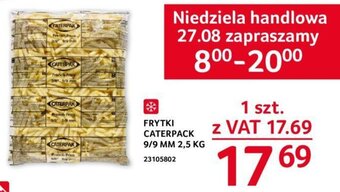Selgros FRYTKI CATERPACK 9/9 MM 2,5 KG oferta