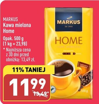 ALDI MARKUS Kawa mielona Home 500g oferta