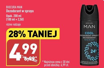 ALDI BIOCURA MAN Dezodorant w sprayu 200 ml oferta