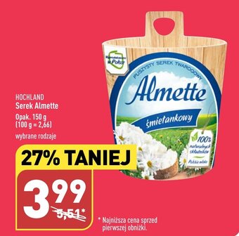 ALDI HOCHLAND Serek Almette 150g oferta