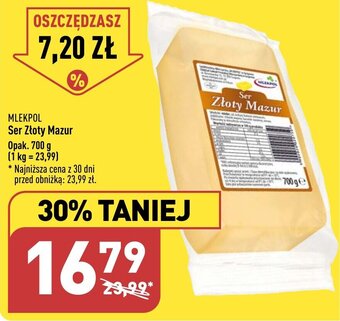 ALDI MLEKPOL Ser Złoty Mazur 700g oferta