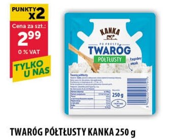 Eurocash TWARÓG PÓŁTŁUSTY KANKA 250 g oferta