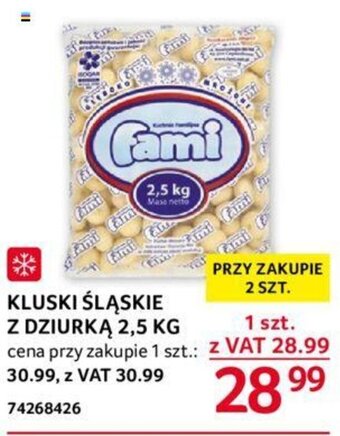 Selgros KLUSKI ŚLĄSKIE Z DZIURKĄ 2,5 KG oferta