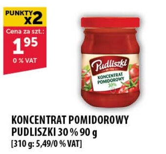 Eurocash KONCENTRAT POMIDOROWY PUDLISZKI 30% 90 g oferta