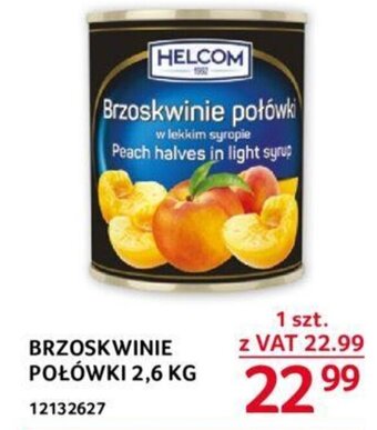 Selgros BRZOSKWINIE POŁÓWKI 2,6 KG oferta
