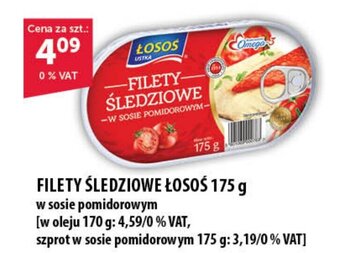 FILETY ŚLEDZIOWE ŁOSOŚ 175 g