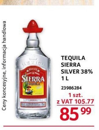 TEQUILA SIERRA SILVER 38% 1 L