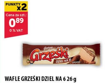 Eurocash WAFLE GRZEŚKI DZIEL NA 6 26 g oferta