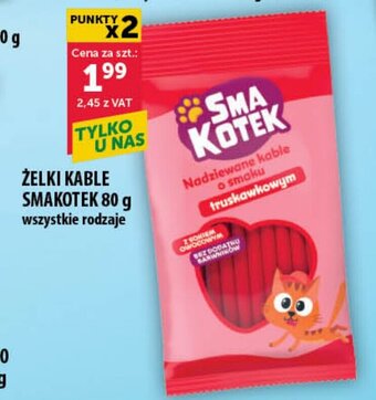 Eurocash ŻELKI KABLE SMAKOTEK 80 g oferta