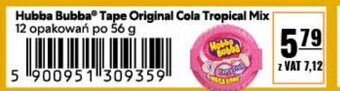 Eurocash Hubba Bubba® Tape Original Cola Tropical Mix oferta