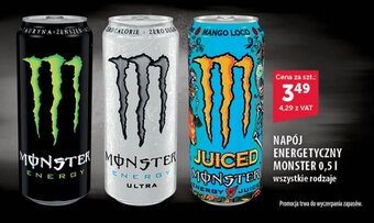 Eurocash NAPÓJ ENERGETYCZNY MONSTER 0,5l oferta