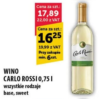 Eurocash WINO CARLO ROSSI 0,75 l oferta